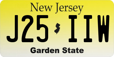 NJ license plate J25IIW
