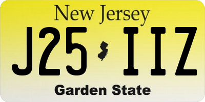 NJ license plate J25IIZ