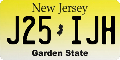 NJ license plate J25IJH