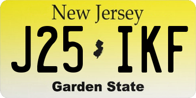 NJ license plate J25IKF