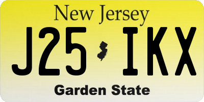 NJ license plate J25IKX