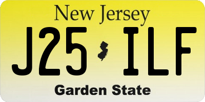 NJ license plate J25ILF
