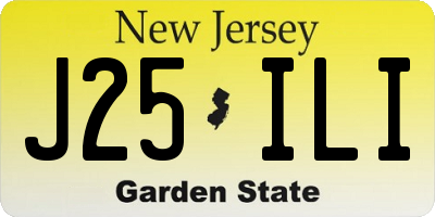 NJ license plate J25ILI