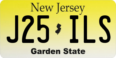 NJ license plate J25ILS
