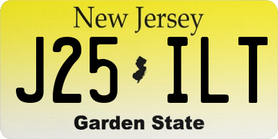NJ license plate J25ILT