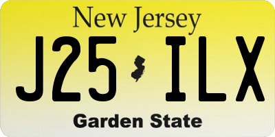 NJ license plate J25ILX