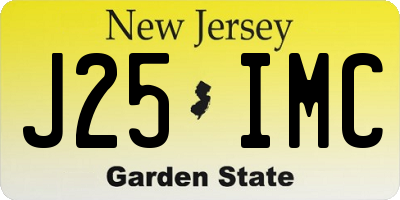 NJ license plate J25IMC