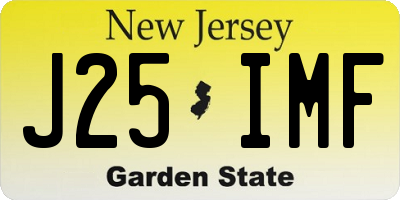 NJ license plate J25IMF