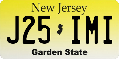 NJ license plate J25IMI