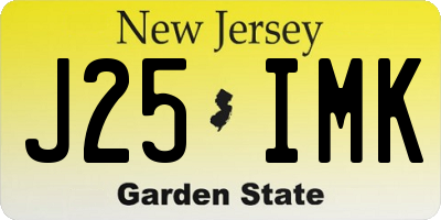 NJ license plate J25IMK