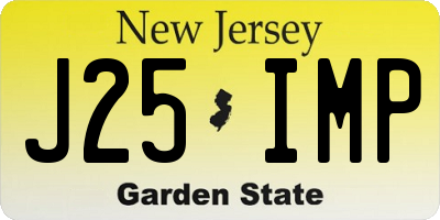 NJ license plate J25IMP
