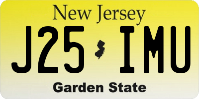 NJ license plate J25IMU