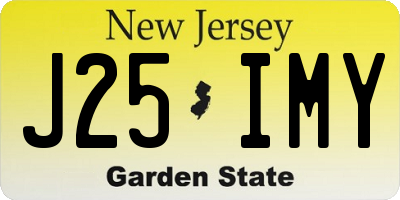 NJ license plate J25IMY