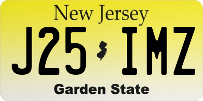 NJ license plate J25IMZ