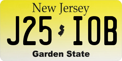 NJ license plate J25IOB