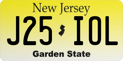 NJ license plate J25IOL