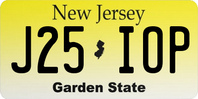 NJ license plate J25IOP