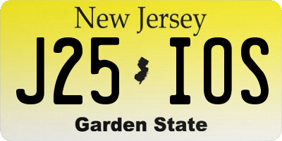 NJ license plate J25IOS