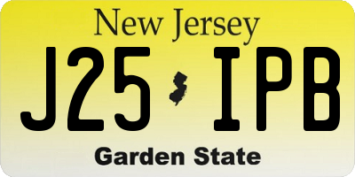 NJ license plate J25IPB