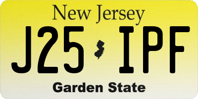 NJ license plate J25IPF