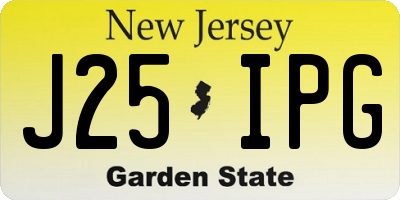 NJ license plate J25IPG