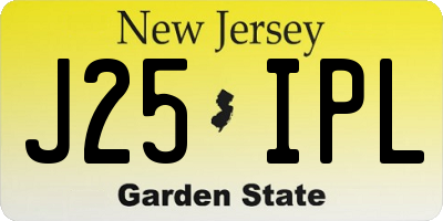NJ license plate J25IPL