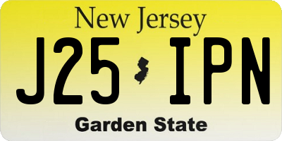 NJ license plate J25IPN