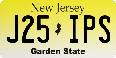 NJ license plate J25IPS