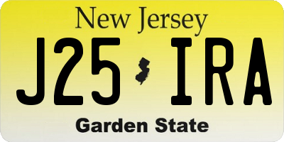 NJ license plate J25IRA