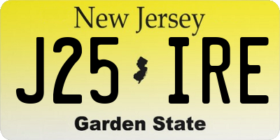 NJ license plate J25IRE