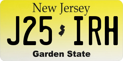 NJ license plate J25IRH