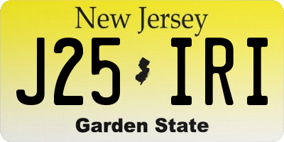 NJ license plate J25IRI