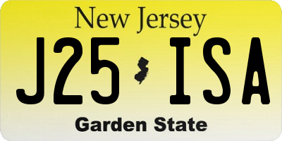 NJ license plate J25ISA