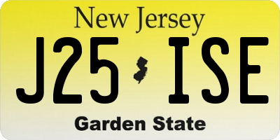 NJ license plate J25ISE
