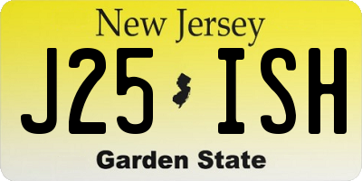 NJ license plate J25ISH