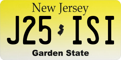 NJ license plate J25ISI