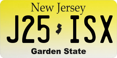 NJ license plate J25ISX