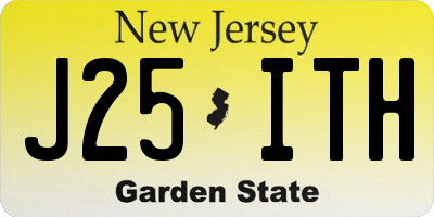 NJ license plate J25ITH