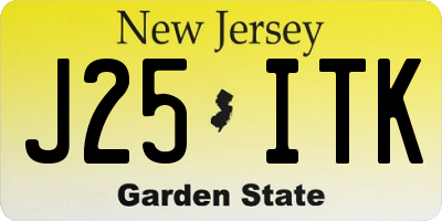 NJ license plate J25ITK
