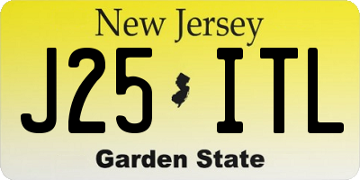 NJ license plate J25ITL