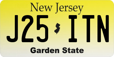 NJ license plate J25ITN