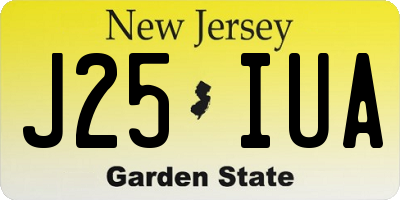 NJ license plate J25IUA