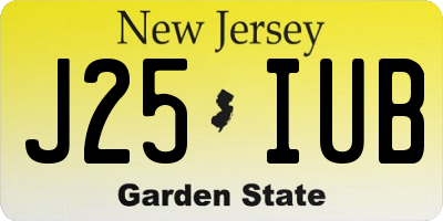 NJ license plate J25IUB