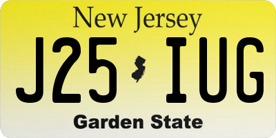 NJ license plate J25IUG