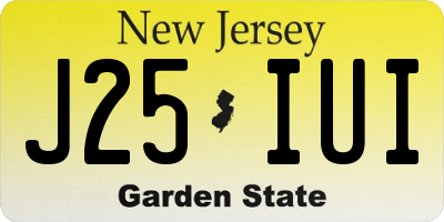 NJ license plate J25IUI
