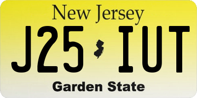 NJ license plate J25IUT