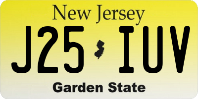 NJ license plate J25IUV