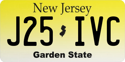 NJ license plate J25IVC