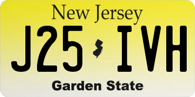 NJ license plate J25IVH