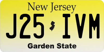 NJ license plate J25IVM